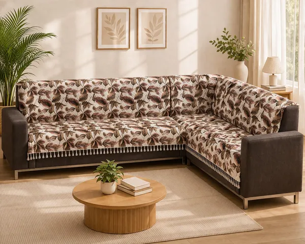 Gifts_Island_Velvet_3+2_Seater_L-Shape_Sofa_Floral_Cover_(Pack_Of_2_Brown_Fur)