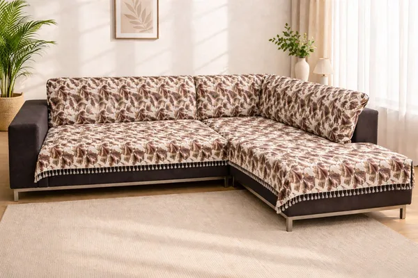 Gifts_Island_Velvet_3+3_Seater_L-Shape_Sofa_Floral_Cover_(Pack_Of_2_Brown_Fur)