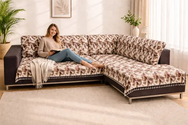 Gifts_Island_Velvet_3+3_Seater_L-Shape_Sofa_Floral_Cover_(Pack_Of_2_Brown_Fur)