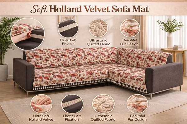 Gifts_Island_Velvet_3+3_Seater_L-Shape_Sofa_Floral_Cover_(Pack_Of_2_Maroon_Fur)