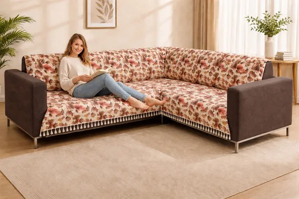 Gifts_Island_Velvet_3+3_Seater_L-Shape_Sofa_Floral_Cover_(Pack_Of_2_Maroon_Fur)