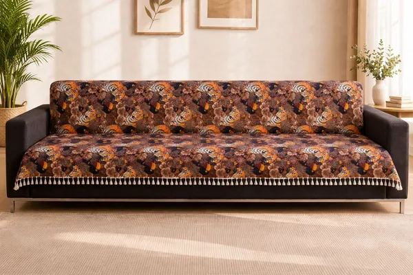 Gifts_Island_Velvet_4_Seater_Sofa_Printed_Cover_(_Brown_Tiger)