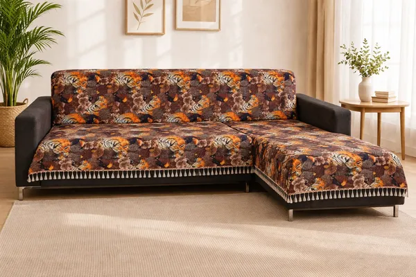 Gifts_Island_Velvet_3+2_Seater_L-Shape_Sofa_Printed_Cover_(Pack_Of_2_Brown_Tiger)
