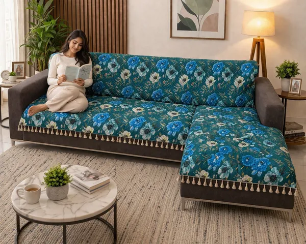 Gifts_Island_Velvet_3+3_Seater_L-Shape_Sofa_Floral_Cover_(Pack_Of_2_Teal_Floral)