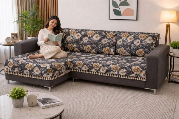 Gifts_Island_Velvet_3+2_Seater_L-Shape_Sofa_Floral_Cover_(Pack_Of_2_Navy_Floral)