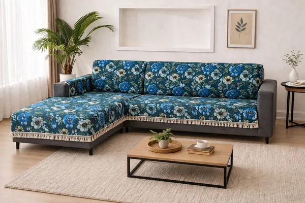 Gifts_Island_Velvet_3+2_Seater_L-Shape_Sofa_Floral_Cover_(Pack_Of_2_Teal_Floral)