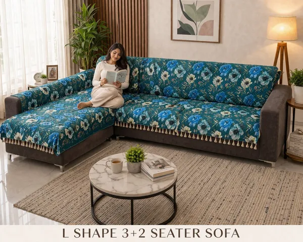Gifts_Island_Velvet_3+2_Seater_L-Shape_Sofa_Floral_Cover_(Pack_Of_2_Teal_Floral)