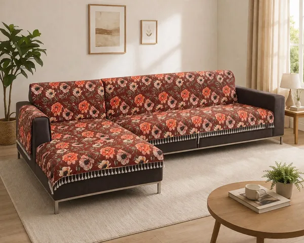 Gifts_Island_Velvet_3+3_Seater_L-Shape_Sofa_Floral_Cover_(Pack_Of_2_Maroon_Floral)