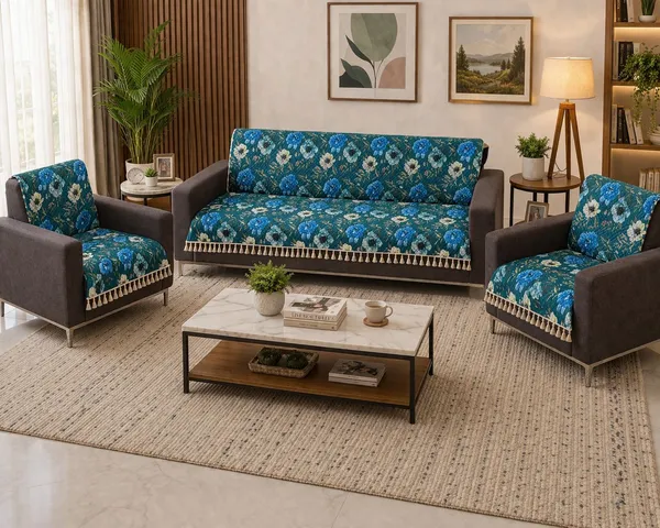 Gifts_Island_Velvet_3+1+1_Seater_Sofa_Floral_Cover_(Pack_Of_3_Teal_Floral)