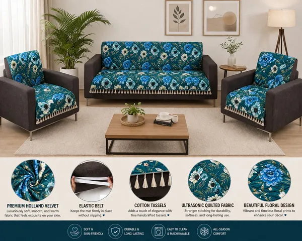 Gifts_Island_Velvet_3+1+1_Seater_Sofa_Floral_Cover_(Pack_Of_3_Teal_Floral)