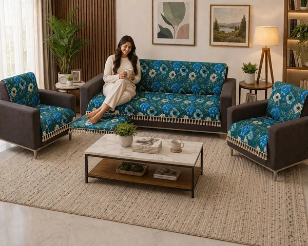Gifts_Island_Velvet_3+1+1_Seater_Sofa_Floral_Cover_(Pack_Of_3_Teal_Floral)