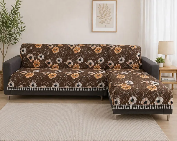 Gifts_Island_Velvet_3+2_Seater_L-Shape_Sofa_Floral_Cover_(Pack_Of_2_Brown_Floral)