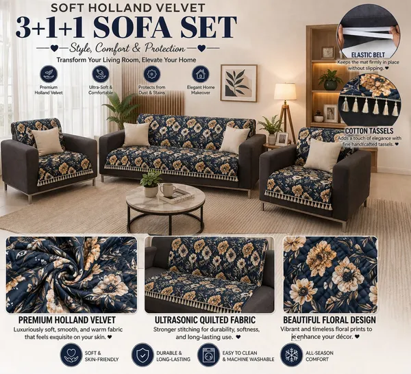 Gifts_Island_Velvet_3+1+1_Seater_Sofa_Floral_Cover_(Pack_Of_3_Navy_Floral)