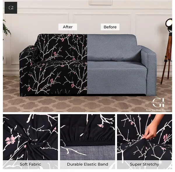 Gifts_Island_Polyester_Sofa_Floral_Cover_(_Black_Stem)