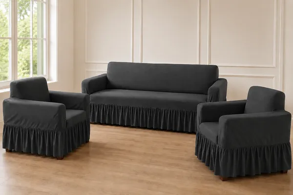 Gifts_Island_Polycotton_3+1+1_Seater_Sofa_Plain_Cover_(Pack_Of_3_Grey_Plain_Non-Slip_Stretchable_Elastic_360Â°_Frill_Sofa_Cover_(3+1+1_Seater)|)