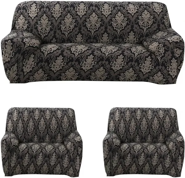 Gifts_Island_Polyester_3+1+1_Seater_Sofa_Brown_Damask_(Pack_Of_3_Brown_Damask)