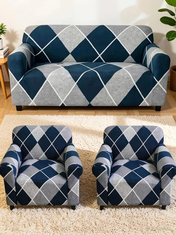 Gifts_Island_Polyester_3+1+1_Seater_Sofa_Blue_Rhombus_(Pack_Of_3_Blue_Rhombus)