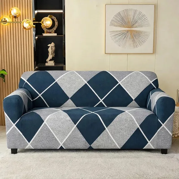 Gifts_Island_Polyester_3_Seater_Sofa_Rhombus_Cover_(_Blue_Rhombus)