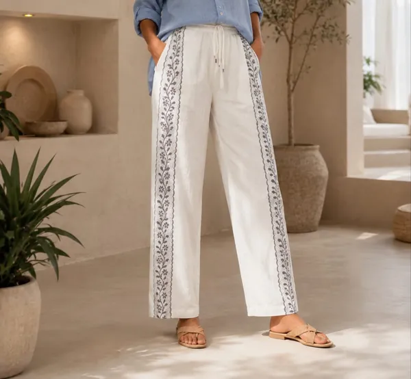 Floral_Print_Cotton_Pants_For_Women
