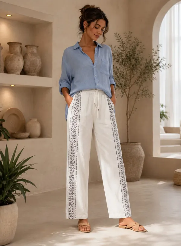 Floral_Print_Cotton_Pants_For_Women