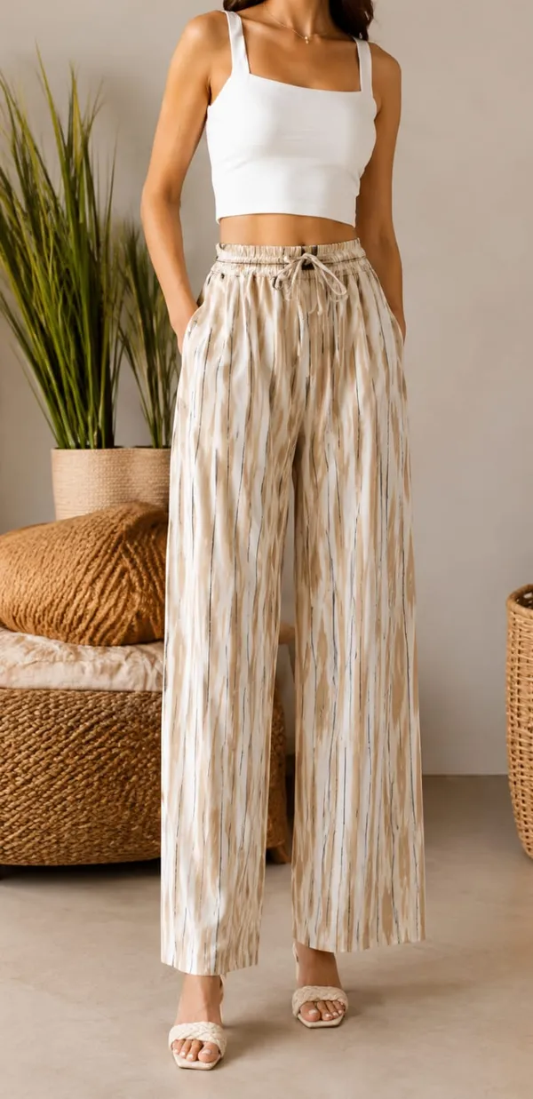 Beige__Tie_-_Dye_Print_Cotton_Pants_For_Women
