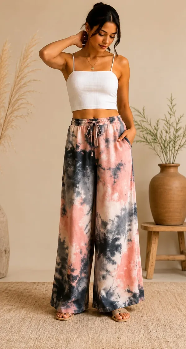 Pink_And_Grey_Tie_-_dye_Print_Cotton_Pants_For_Women