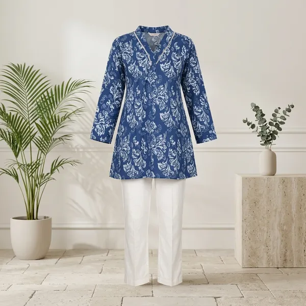 Blue_Cotton_Short_Top_For_Women