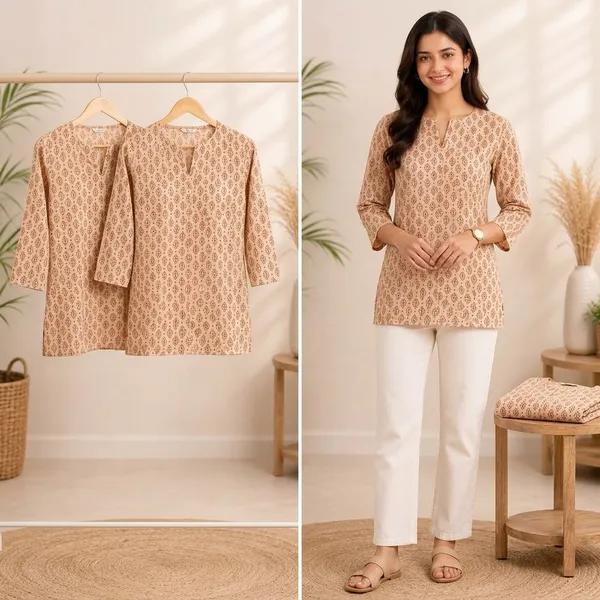 Brown_Cotton_Short_Top_For_Women