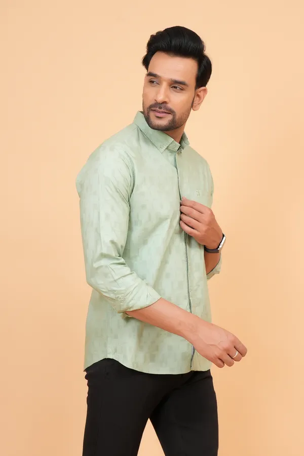 Light_Green_Cotton_Slim_Fit_Formal_Shirt_For_Men