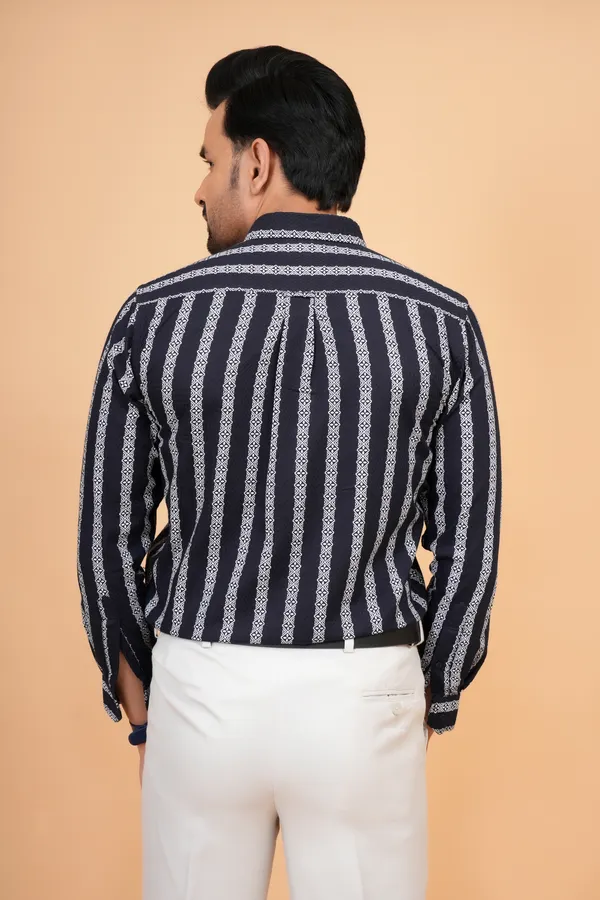 Navy_Blue_Striped_Cotton_Slim_Fit_Shirt_For_Men