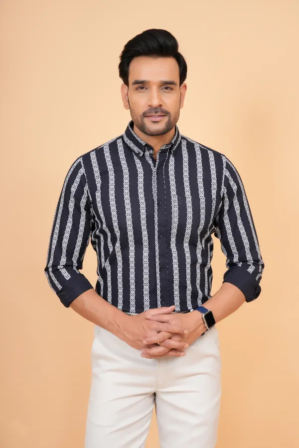 Navy_Blue_Striped_Cotton_Slim_Fit_Shirt_For_Men