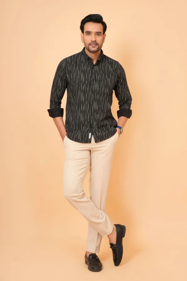 Black_Striped_Cotton_Slim_Fit_Formal_Shirt_For_Men