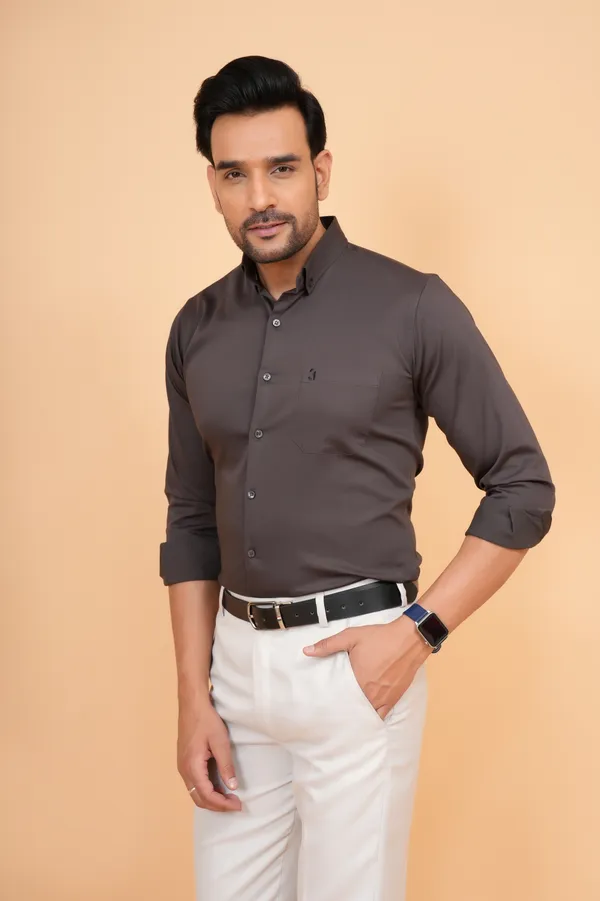 Charcoal_Grey_Cotton_Slim_Fit_Shirt_For_Men