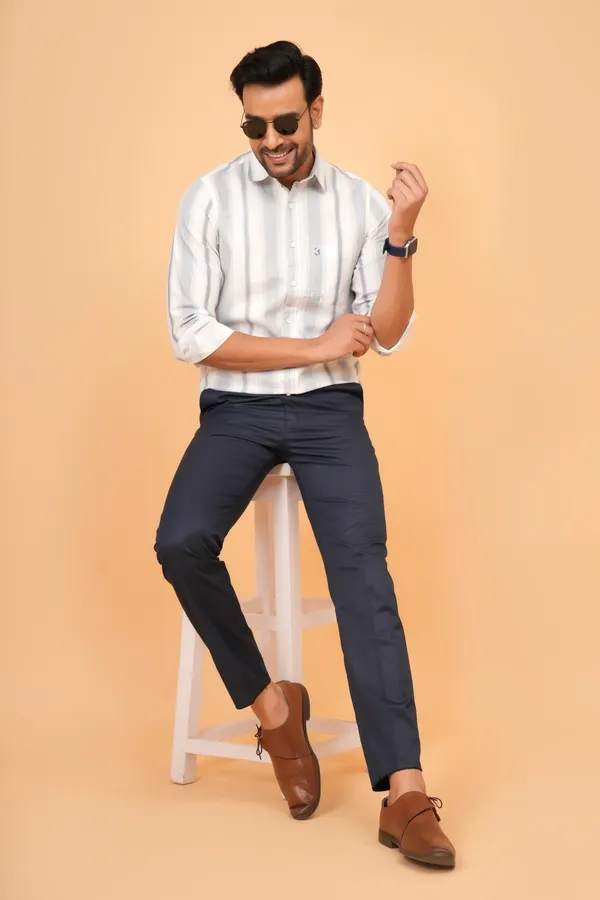 White_And_Grey_triped_Cotton_Slim_Fit_Formal_Shirt_For_Men