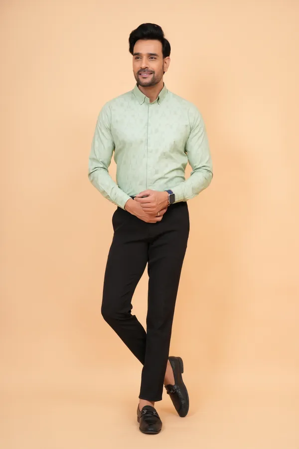 Light_Green_Cotton_Slim_Fit_Formal_Shirt_For_Men
