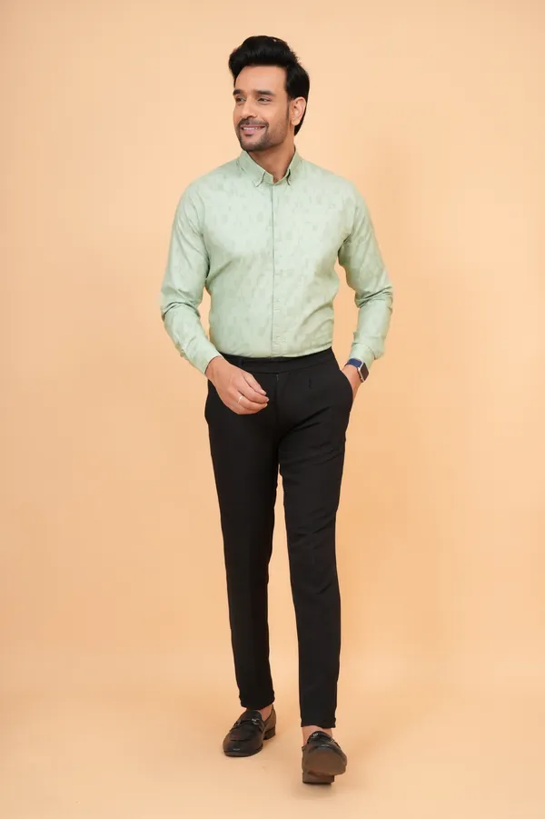 Light_Green_Cotton_Slim_Fit_Formal_Shirt_For_Men