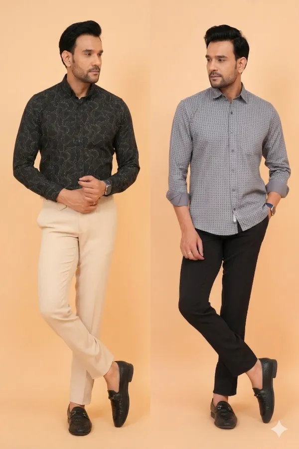 Grey_And_Black__Striped_Cotton_Slim_Fit_Formal_Shirt_For_Men_(Pack_of_2)