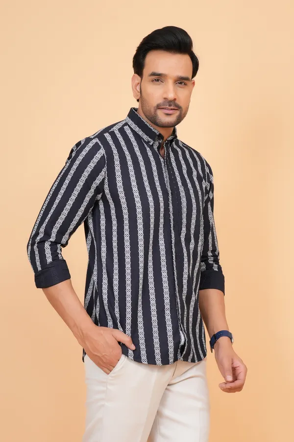 Navy_Blue_Striped_Cotton_Slim_Fit_Shirt_For_Men