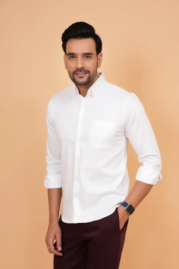 White_Cotton_Mandarin_Collar_Full_Sleeve_Shirt_For_Men
