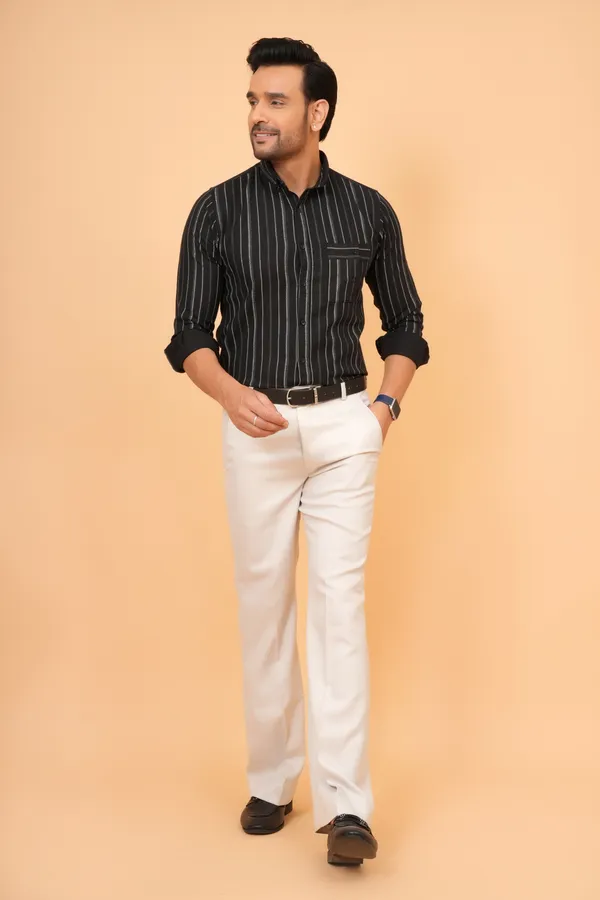 Black_Striped_Cotton_And_Polyester_Slim_Fit_Formal_Shirt_For_Men