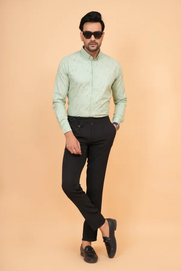 Light_Green_Cotton_Slim_Fit_Formal_Shirt_For_Men