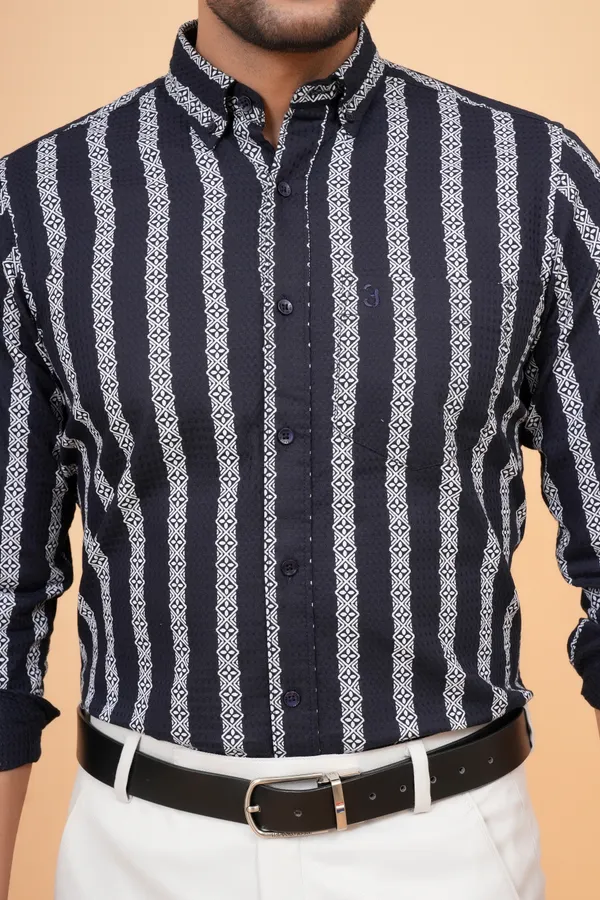 Navy_Blue_Striped_Cotton_Slim_Fit_Shirt_For_Men