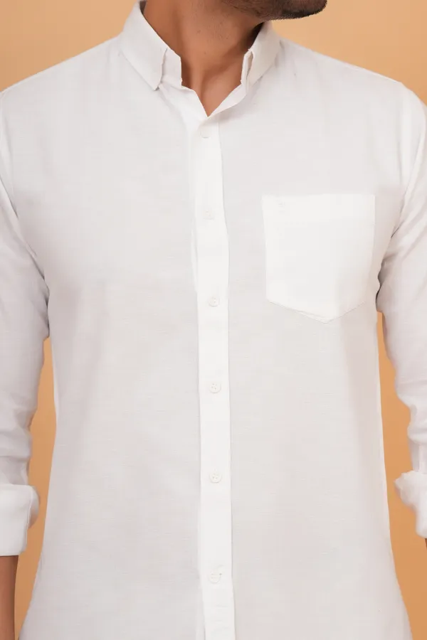 White_Linen_Mandarin_Collar_Shirt_For_Men