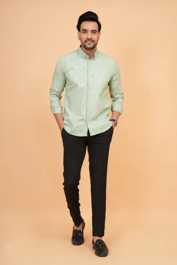 Light_Green_Cotton_Slim_Fit_Formal_Shirt_For_Men