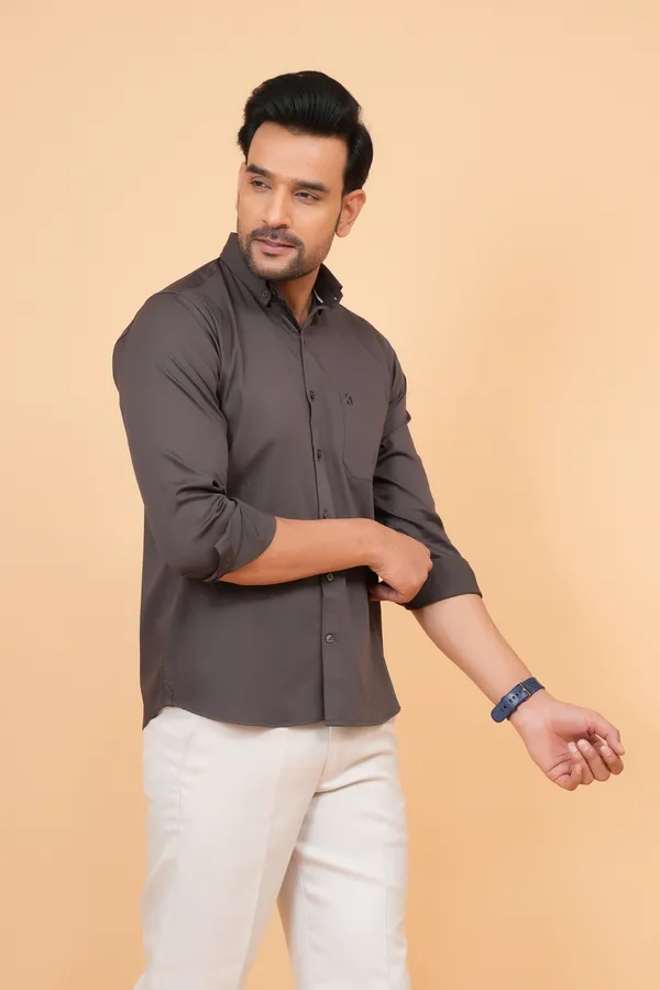 Charcoal_Grey_Cotton_Slim_Fit_Shirt_For_Men