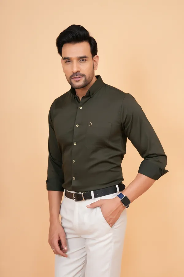 Olive_Green_Cotton_Regular_Fit_Full_Sleeve_Formal_Shirt_For_Men