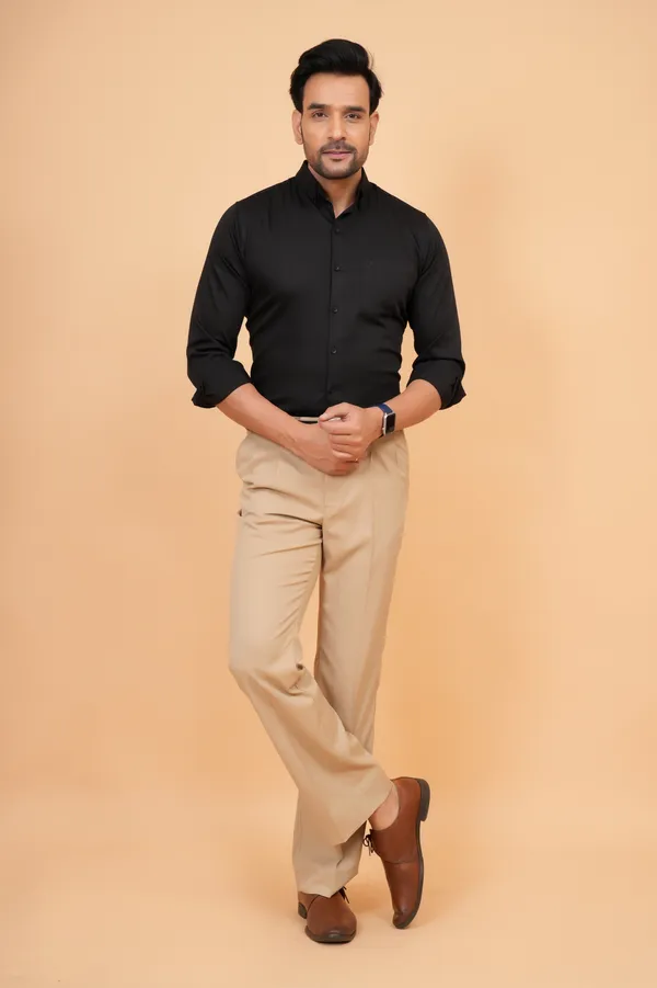 Black_Cotton_Slim_Fit_Formal_Shirt_For_Men