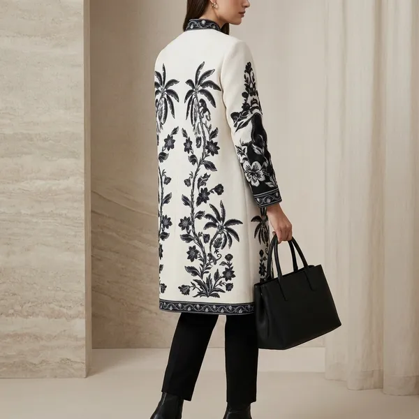 White_Floral_Embroidered_Mandarin_Collar_Coat_For_Women