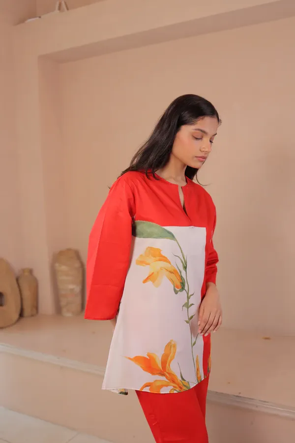 Red_Floral_Print_Cotton_Kurta_Palazzo_Set_For_Women