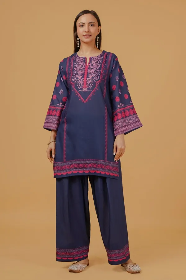 Navy_Blue_Korean_Bsy_Straight_Embroidered_Kurta_Palazzo_Set_For_Women